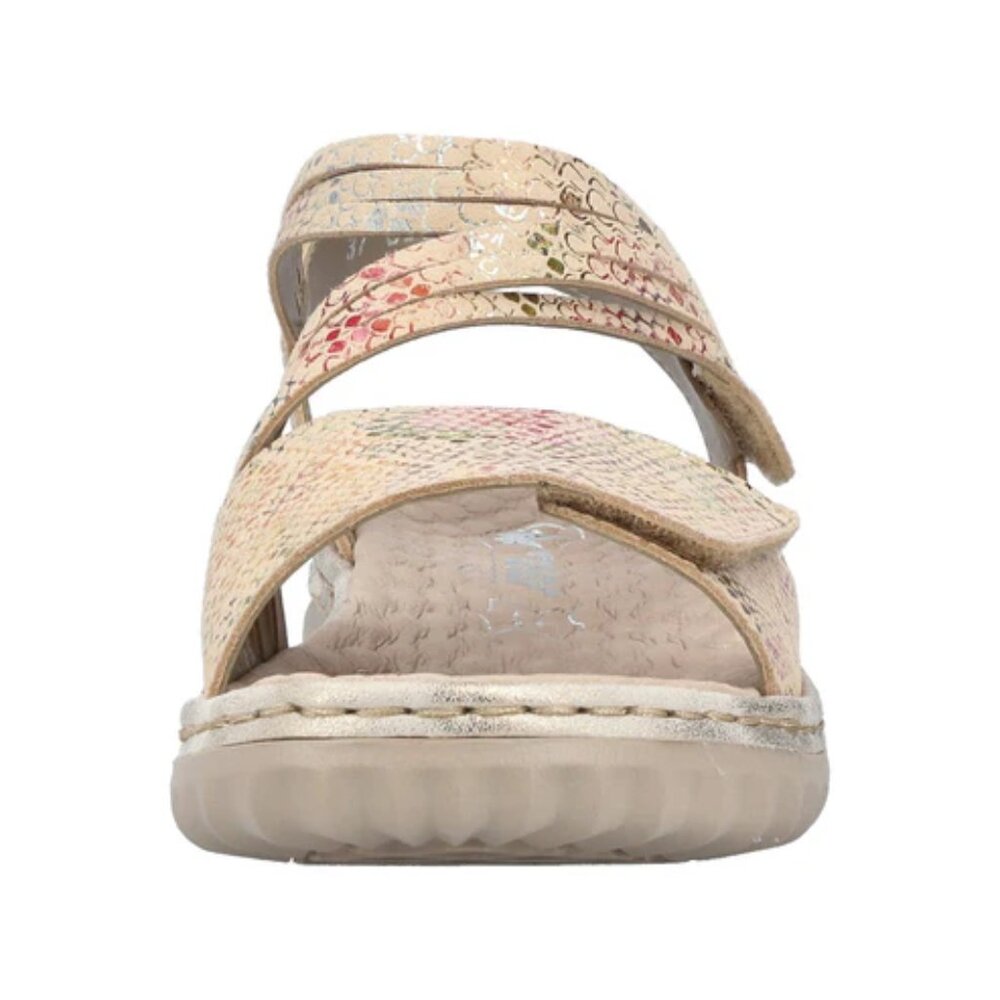 NEW Rieker Beige and Pink Patterned Sandals - Picture 8 of 12